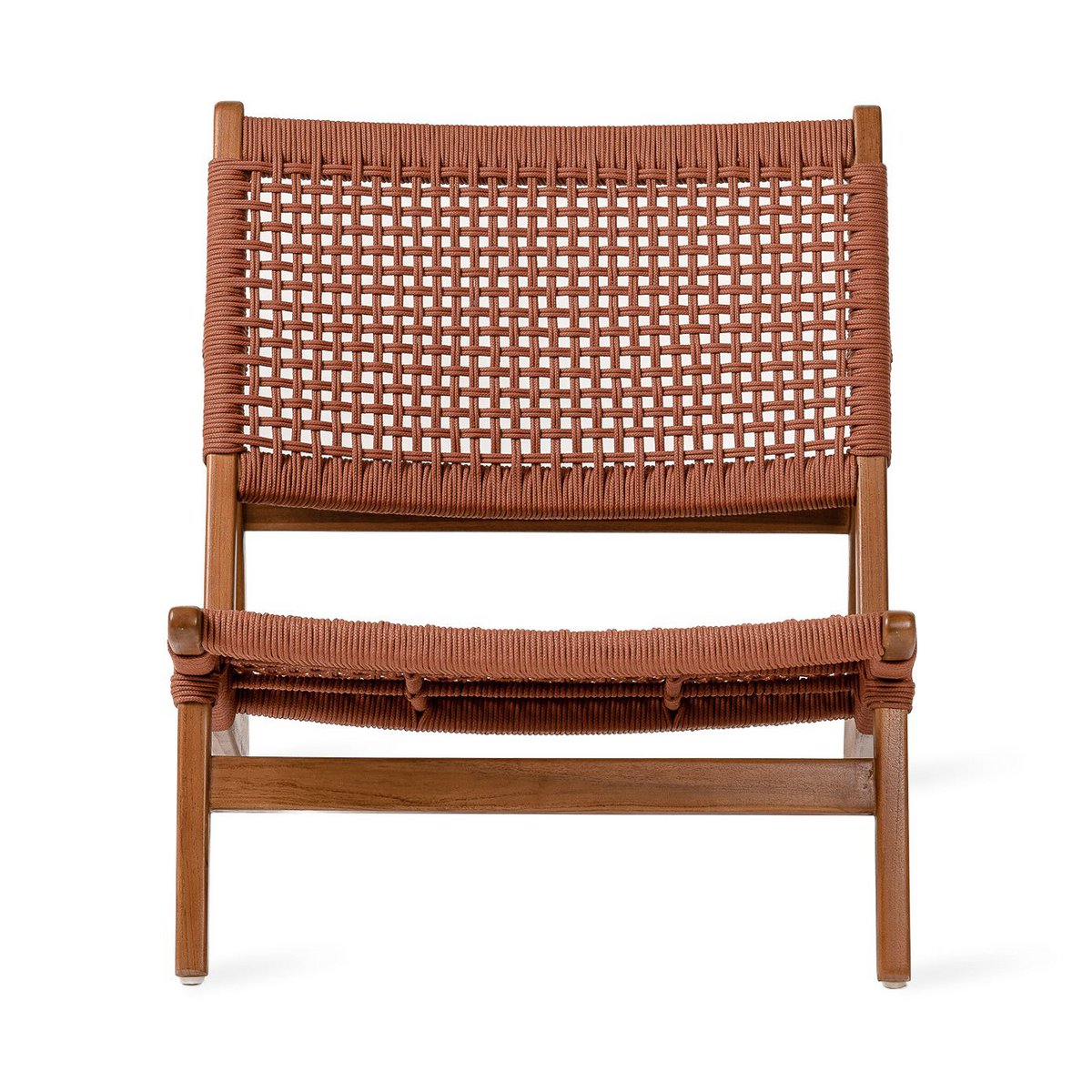 JESPER HOME – KUWANA tuinfauteuil van amber teak, zitting gevlochten touw – 86x56xh70cm - Afbeelding 2