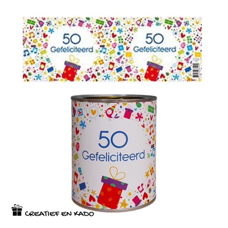 Bliklabel 50 gefeliciteerd - Afbeelding 2