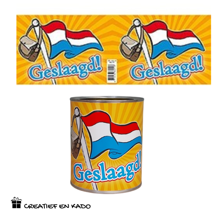 Bliklabel geslaagd vlag - Afbeelding 2