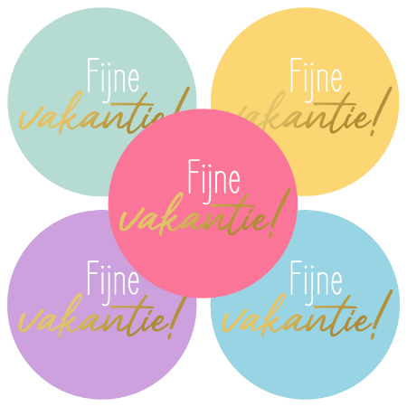 Kadostickers fijne vakantie | 5 stuks assorti - Afbeelding 2
