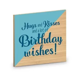 Onderzetter hugs and kisses and a lot of birthday wishes! - Afbeelding 2